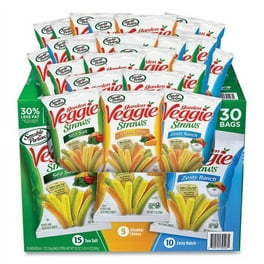 Veggie Straws, Cheddar Cheese/Sea Salt/Zesty Ranch, 1 oz Bag, 30 Bags/Carton, Ships in 1-3 Business Days Veggie Straws, Cheddar Cheese/Sea Salt/Zesty Ranch, 1 oz Bag, 30 Bags/Carton, Ships in 1-3 Business Days