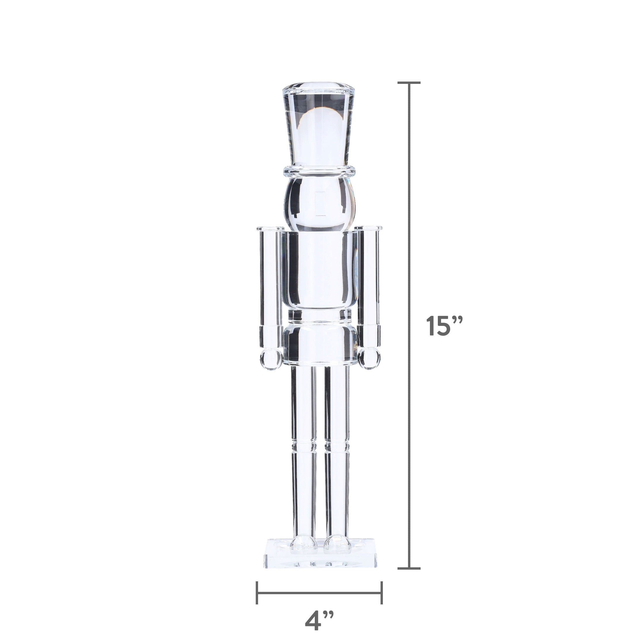 Acrylic Nutcracker Christmas Decoration, Clear, 15", by Holiday Time