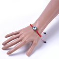 thumbnail image 4 of Red Nylon Thread Braided Bracelet Evil Eye Beads Turquoise Adjustable Z125, 4 of 4