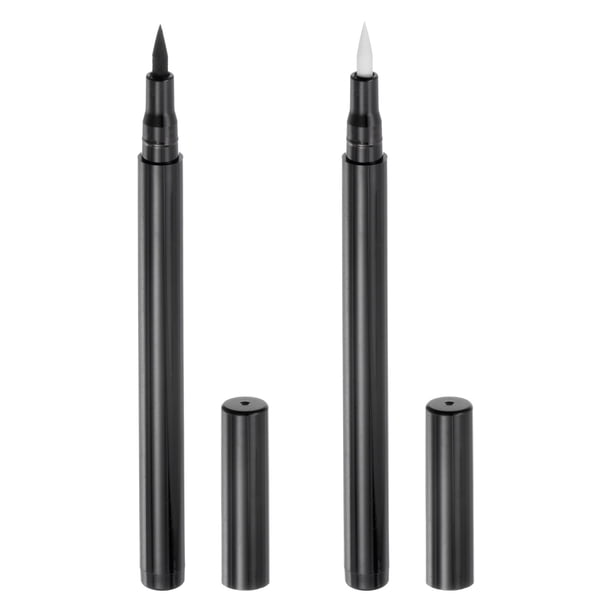Uxcell 2pcs Marcadores de Tela Tinta Permanente Pintura Marcadores Textiles Punta Fina 2 Colores para Ropa DIY Zapato, Negro Blanco