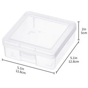 Novelinks 18 Pack Small Stackable Plastic Storage Box Containers Clear Hobby Art Craft Organizer Rectangle Box for Pencil Box Crayon Beads Jewelry ,Clear