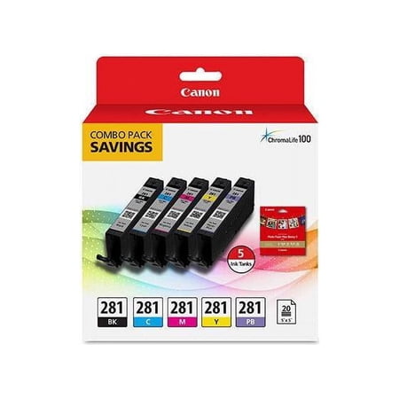 UPC: 0660685174290 | Canon CLI-281 Ink Cartridge/Paper Kit Combo Pack Ink Cartridge/Paper Kit