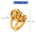 thumbnail image 5 of Fashionable Double Layers Geometric Knot Rings 18K Gold Plated Sturdy Stainless Steel Accessory for Women Daily Wear, 5 of 13