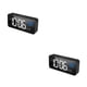 thumbnail image 2 of Billuyoard Reloj electrónico con espejo LED inteligente, portátil, para el hogar, USB, Control de voz, temporizador silencioso, reloj de música, negro 2piezas, 2 of 6