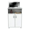 thumbnail image 3 of 35" White Melamine and Engineered Wood Microwave Cabinet, 3 of 5