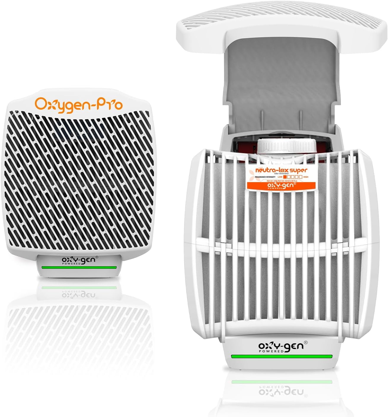 Oxygen-Pro - Grande Starter Kit - Commercial Air Freshener and Deodorizer, Wall Mounted, Battery Operated Automatic Dispenser, Odor Eliminator, and Fragrancing System (Subtle)