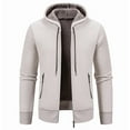 thumbnail image 6 of RMGVDSD Men's Slim Fit Zip Up Hooded Sweater Coat Long Sleeve Knit Pullover Oktoberfest Casual Wear Fall Winter Warm Comfortable Sweater Jacket Soft Pullover Sweater, 6 of 9