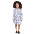 thumbnail image 4 of Stitch Toddler Girls Print Drop Waist Dress with Long Sleeves, Sizes 12M-5T, 4 of 10