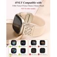thumbnail image 3 of Wearlizer Magnetic Stretchy Band Compatible with Versa 4/3/Sense 2/Sense, Celtic Knot Elastic Nylon Watch Strap for Women Men, Dressy Soft Fabric Wristband with Magnetic Clasp, 3 of 7