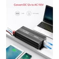 thumbnail image 3 of vansoet 3000 Watts Power Inverter, 12V DC to120V AC Car Inverter with 3 AC Outlets and 2.4A USB Port, Battery Cables Included, 3000W Car Converter Suitable for Car RV Truck Boat(Black), 3 of 5