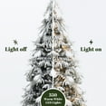 thumbnail image 5 of 6.5Ft Pre-Lit Flocked Sweeping Branches Artificial Christmas Tree with Stand, 5 of 10