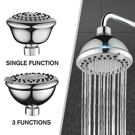 1 pc Single/3 Function Faucet High Pressure Chrome Shower Head Adjustable Rainfall Shower Head Spray Shower Head