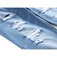 thumbnail image 5 of Fgnfyis Mens Stretch Slim Fit Jeans Ripped Distressed Straight Leg Denim Pants Stretch Motorcycle Jeans Trousers Mens Pants Blue 30, 5 of 8