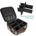 thumbnail image 4 of FORMRS Travel Makeup Bag Large Capacity Train Case Cosmetic Organizer with Adjustable Dividers, Black Plaid Floral, 4 of 8