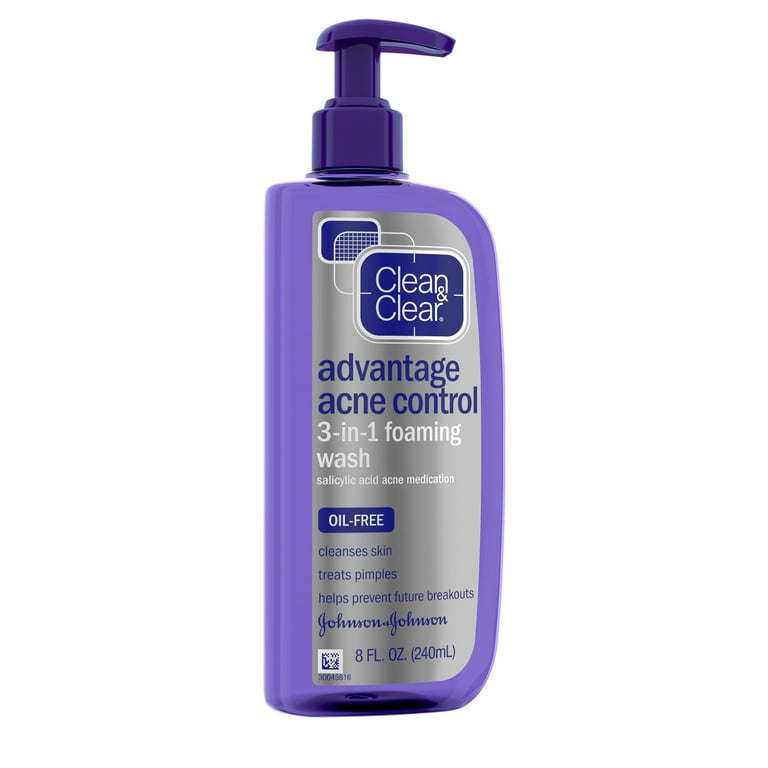 CLEAN & CLEAR Advantage Acne Control 3-in-1 Foaming Face Wash - 8oz. for  sale online