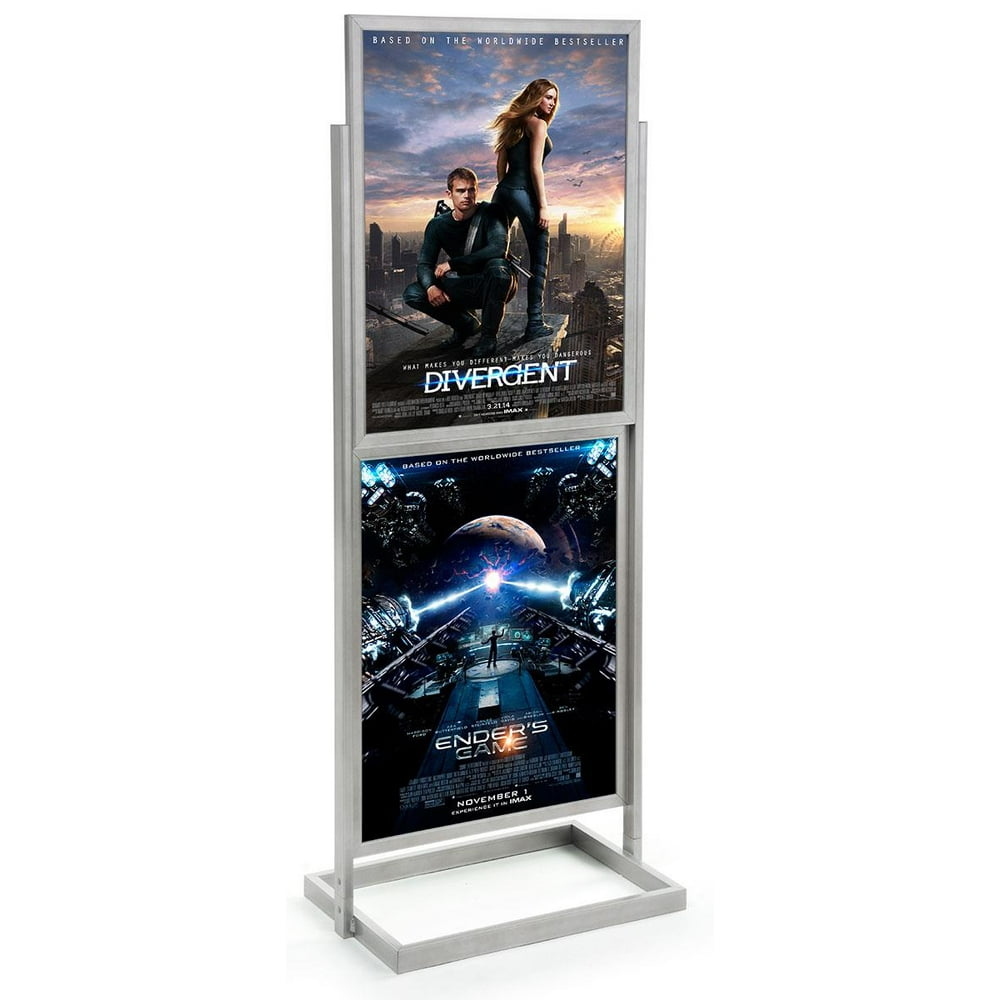 Displays2go Finish Metal Poster Frames, FreeStanding, DoubleSided To