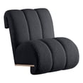 thumbnail image 1 of Meridian Furniture Swoon Black Faux Sheepskin Accent Chair, 1 of 7
