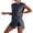 Black, variant on Women's 2 Piece Lounge Set - Casual Sleeveless Cotton Tank Top with Matching Split Athletic Skirt with Shorts Underneath for Summer(Green/S)
