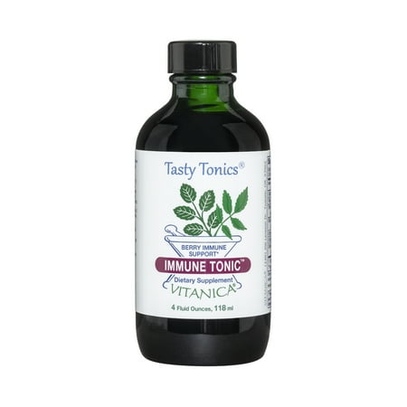 Vitanica Immune Tonic, Black Elderberry Syrup, Immune Support, 4 Ounce
