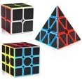 thumbnail image 1 of Speed Cube Carbon Fiber 2x2 3x3 Pyramid Speed Cube Bundle, 2by2 3by3 Pyramid Speed Cubes Set Magic Cube Toys for Kids Adult, 1 of 8