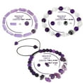 thumbnail image 2 of Pulseras de amatista para las mujeres de piedra natural de cuentas pulsera estrés ansiedad sandía cristales ópalo estiramiento joyería de regalo para las mujeres, 2 of 7