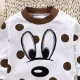 thumbnail image 6 of TOWED22 Outfit for Toddler Boys 2 Piece Long Sleeve Print Pattern Crewneck Top Elastic Waist Pants Casual Winter Clothing Set(White,1-2 Y), 6 of 6