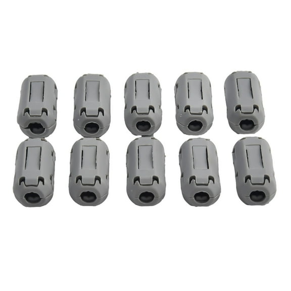 10 Pack Ferrite Ring Core Grey Clip-On Ferrite Core Noise Suppressor Cable Clips