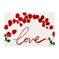thumbnail image 2 of Mouliraty Valentine's Day Placemats, 17.7x11.8in Red Lettering Flower-print Placemats Holiday Placemats Decorative Thermal Mats, A, 2 of 5