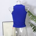thumbnail image 6 of YTCAMLO Carnival Womens Tank Tops Casual Fashion Crewneck Blouses Glitter Sequin Crop Tops Sleeveless Going Out T Shirts Cami Outfits, Blue M, 6 of 9