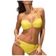 thumbnail image 2 of Mejor Belleza Mujer Traje de Baño de Moda Aumentar el tamaño 2 Piezas Tankini Tops de Bikini y Partes de Abajo Amarillo L, 2 of 4