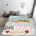 thumbnail image 4 of Dog Blanket Puppy Plush Gift for Girls Women Kids Dogs Animals Lover Throws Comfy Lightweight Cute Puppies Pet Sheet Soft Blankets for Couch Sofa Couch Living Room Bed Camping Travel 50"x 40" Decor, 4 of 6