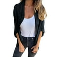 thumbnail image 2 of Soki Cardigan pour Femmes, Léger, Court, Manches 3/4, Ouvert, Décontracté, 2 of 9