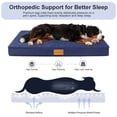 thumbnail image 3 of Exclusivo Mezcla Extra Large Dog Bed with Removable and Washable Cover, Orthopedic Pet Bed for Crates, Non-Slip Bottom and Waterproof Liner, 56"×40", Navy Blue, 3 of 10