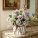 thumbnail image 4 of Artificial Flower With Small Ceramic Vase Fake Silk Variety Flower Balls Flowers Decoration Table Appropriate Home Party Office Wedding, 4 of 7