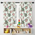 thumbnail image 5 of Blackout Kids Curtains,LightGreen Dinosaurs Floral Pattern Childrens Insulated Curtains Set Of 2,Bedroom Essentials,Toddler Room Decor 42"x54", 5 of 5