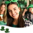 thumbnail image 2 of St. Patrick's Day Leather Earrings, Green Shamrock and Hat Dangle Earrings for Women, Irish Holiday Festival Jewelry Accessories, 2 of 6