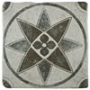 SomerTile Costa Cendra Decor Starflower Encaustic 7-3/4 in. x 7-3/4 in. Ceramic Floor and Wall Tile (11.11 sq. ft. / case)