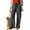 *Gray, variant on ClodeEU Womens High Waist Linen Blend Pocket Pants with Drawstring,Casual Loose Fit Pant Army Green,Womens Plus XL