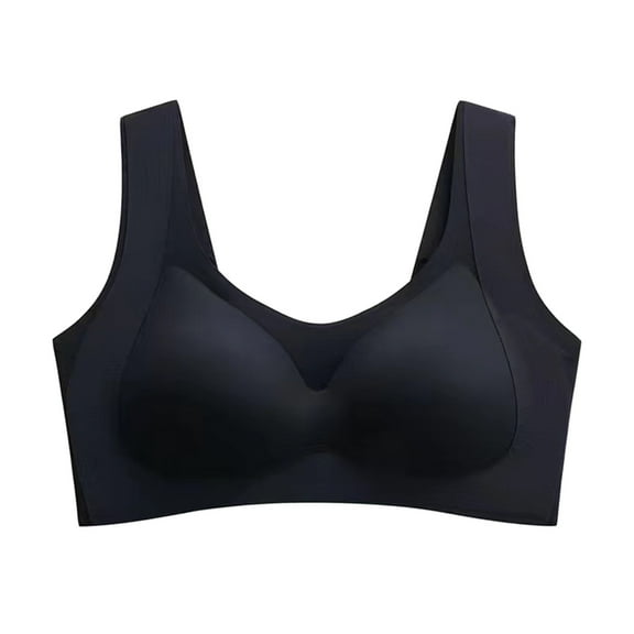Sngxgn Sports Bras for Women Medium Support Padded Bra Seamless Women's Sports Wireless Bra(Black,XXL)