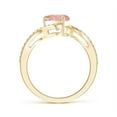 thumbnail image 2 of ANGARA Natural Pear-Shaped 1.6 ct Morganite Bypass Ring with Diamond Accents in 14K Yellow Gold for Women | Birthday, Anniversary, Jewelry Gift for Women | Natural Morganite Ring, 2 of 7