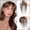 Dark Brown, variant on Clip On Bangs for Women Human Hair, Natural Clip-on Partial Bangs, Breathable Human Hairs Toppers, Hair Pieces for Women with Thinning Hair (Black)