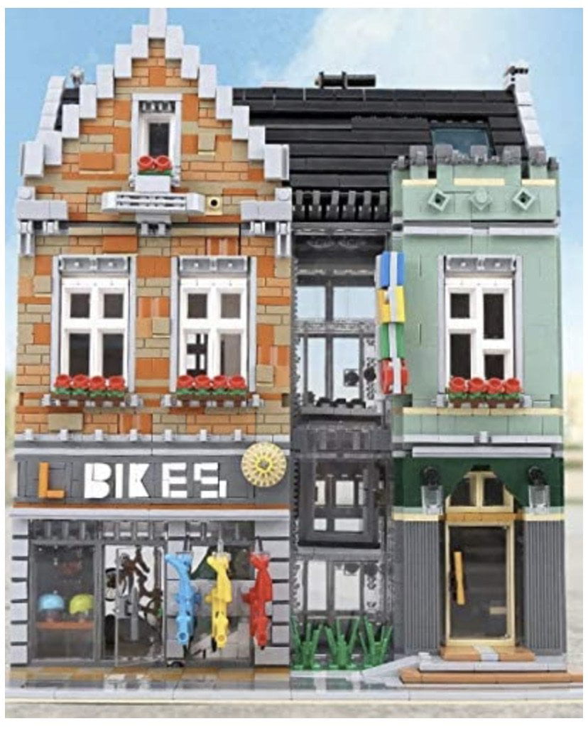 The Bike Shop Streetview City Creator Building Blocks Toy Brick Set