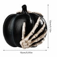thumbnail image 2 of THOPBPRK Black Halloween Pumpkin Decoration for Home, Gothic Table Centerpiece Decor, Fall Figurine for Party and Seasonal Indoor Display, 2 of 6