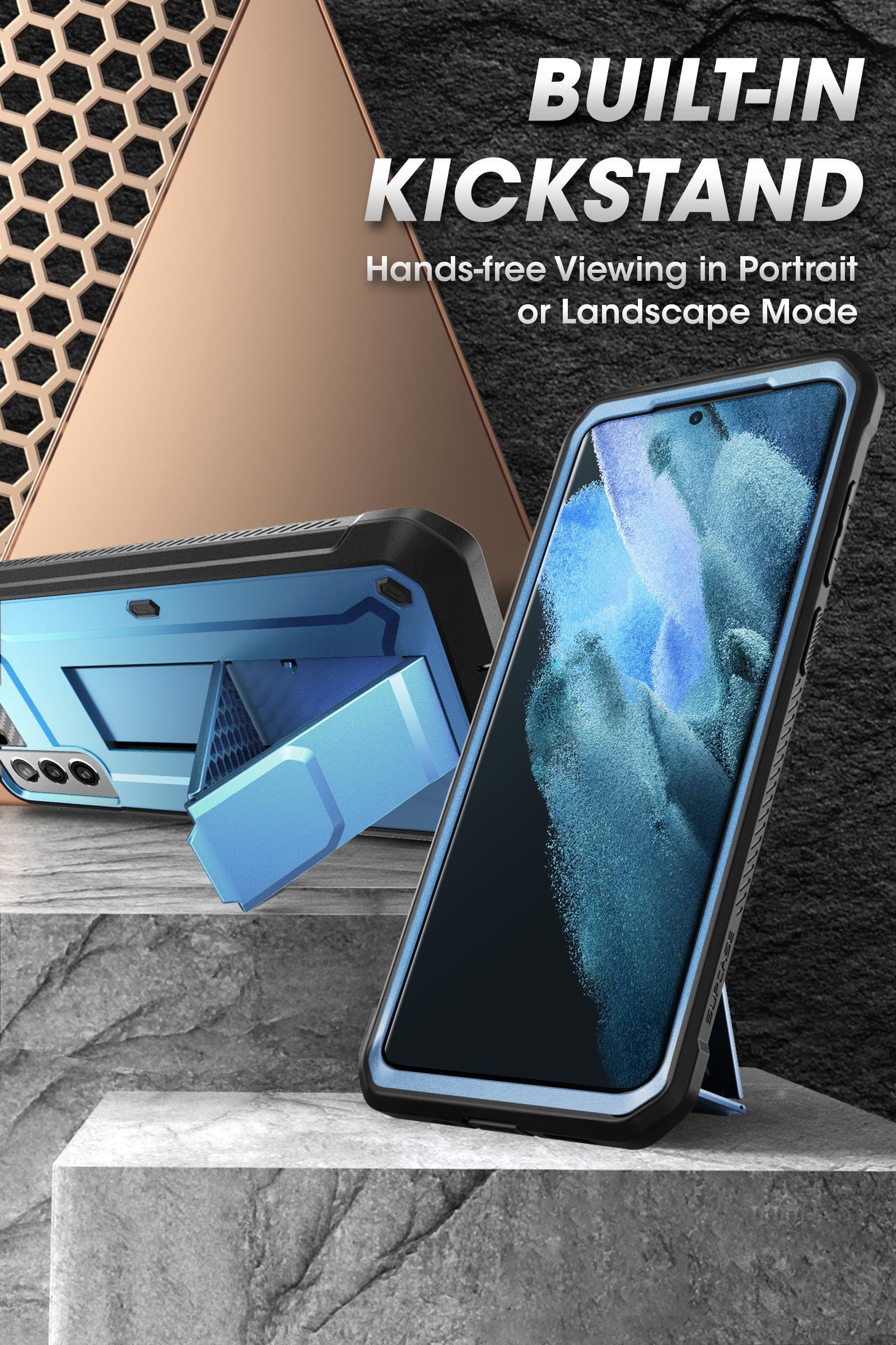 SUPCASE Unicorn Beetle Pro Series Case Designed for Samsung Galaxy S21 Plus 5G (2021 Release), Full-Body Dual Layer Rugged Holster & Kickstand Case Without Built-in Screen Protector (Tilt)