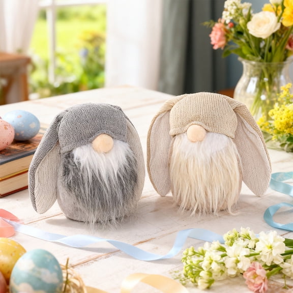 RKSTN Easter Gnomes Decorations, Plush Easter Bunny Handmade Stuffed Doll Rabbit Gifts Cute Easter Faceless Dwarf Bunny Household Ornaments, Home Decor