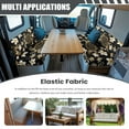 thumbnail image 3 of XYZCANDO Sea Turtle RV Dinette Cushions Floral Camper Decor Universal Bench Cushion Comfortable Couch Cover 2 Cushion Sofa Stretchable Slip Covers for Loveseat Furniture Covers for Women Black, 3 of 7