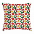 thumbnail image 1 of Peppers Throw Pillow Cushion Cover, Mexican Food Ingredients Farmland Produce Hand Drawn Arrangement Organic Peppers, Decorative Square Accent Pillow Case, 24 X 24 Inches, Multicolor, by Ambesonne, 1 of 2