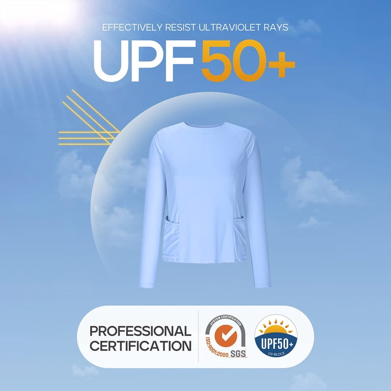 GYM RAINBOW Women's UPF 50+ Sun Protection Jacket - Cooling Cropped Lightweight Running Shirt
