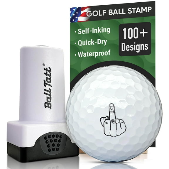 Ball Tatt Golf Ball Stamp Self-Inking Quick-Dry Waterproof Stamper, Finger
