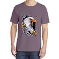 thumbnail image 2 of Wild Bobby, Torn Ripped Eagle Claws, Animal Lover, Garment-Dyed Washed Look Short Sleeve T-Shirt, Rosewood, Small, 2 of 3